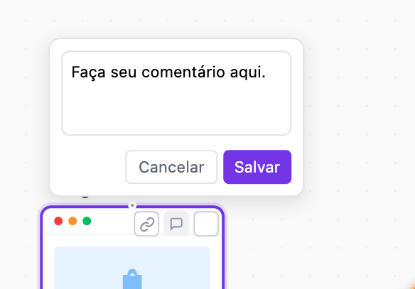 Adicionando um comentário a um bloco do funil no Flownel